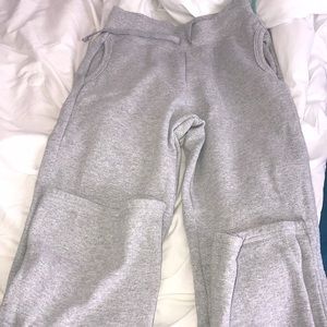 Gray sweatpants